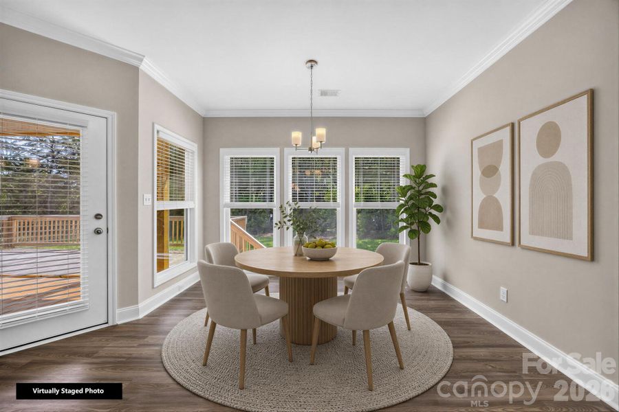 Furnished interior view inside a new home in , Reidsville (Image 8).