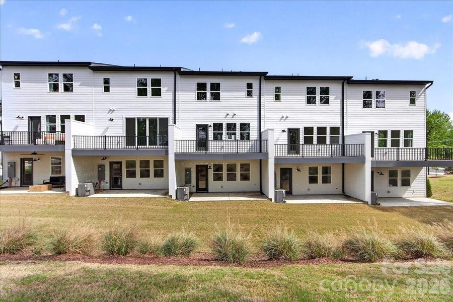 2 outdoor living spaces