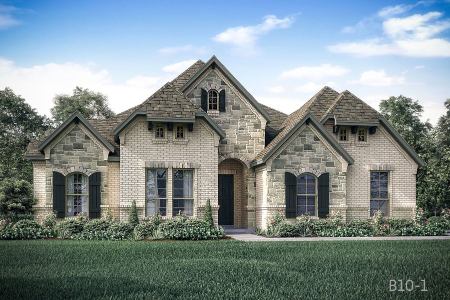 Representative exterior photo of a completed home built from the Concord by John Houston Homes in Serenity Estates - 1 Acre Lots, Lorena, TX (Image 5).