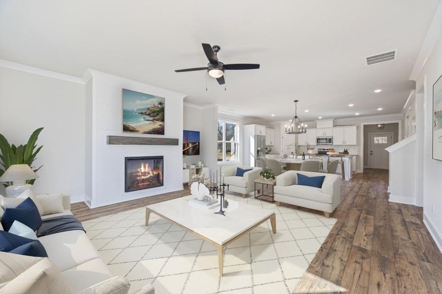 Furnished interior view inside a new home in , Hartwell (Image 40).