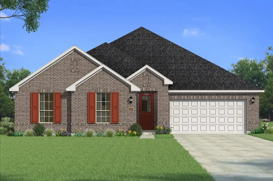 Representative exterior photo of a completed home built from the Seville II by Mattamy Homes in Sutton Fields, Celina, TX (Image 3). Representative exterior photo of a completed home built from the Seville II by Mattamy Homes in Sutton Fields, Celina, TX (Image 3).