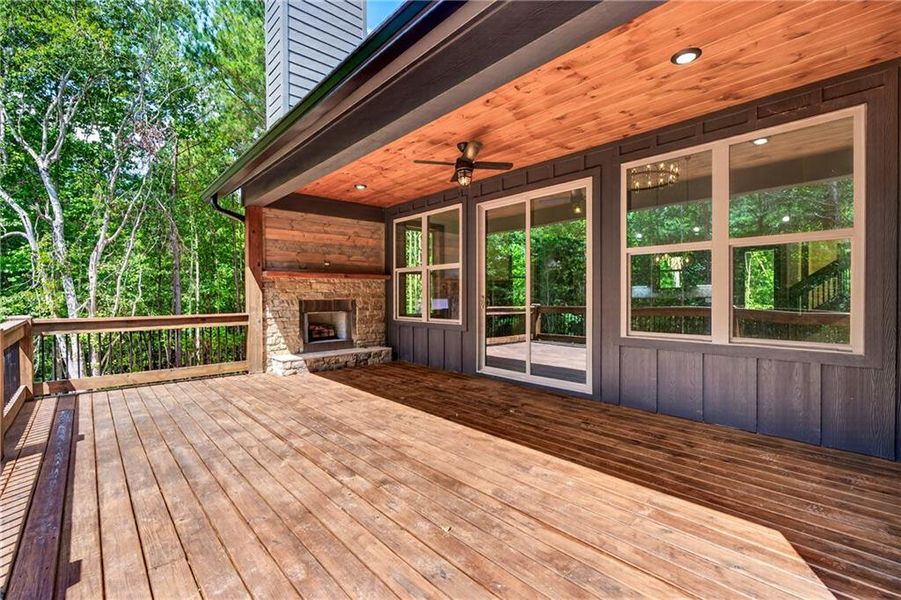 Exterior details and patio area of a home in , Ellijay (Image 39).