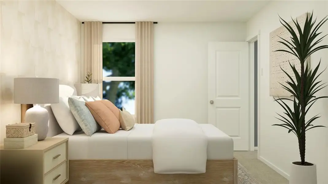 Furnished interior view inside a new home in Creekview: Fossil Ridge Cottage, Pilot Point (Image 15). Furnished interior view inside a new home in Creekview: Fossil Ridge Cottage, Pilot Point (Image 15).