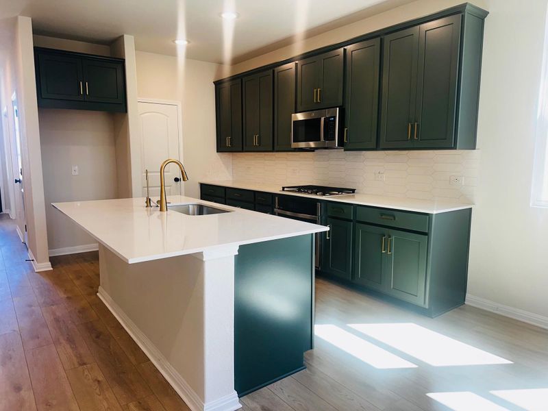 Furnished interior view inside a new home in Patterson Ranch, Georgetown (Image 7). Furnished interior view inside a new home in Patterson Ranch, Georgetown (Image 7).