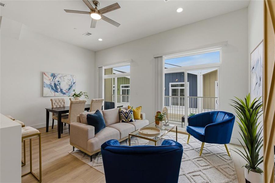 Furnished interior view inside a new home in , Dallas (Image 7).