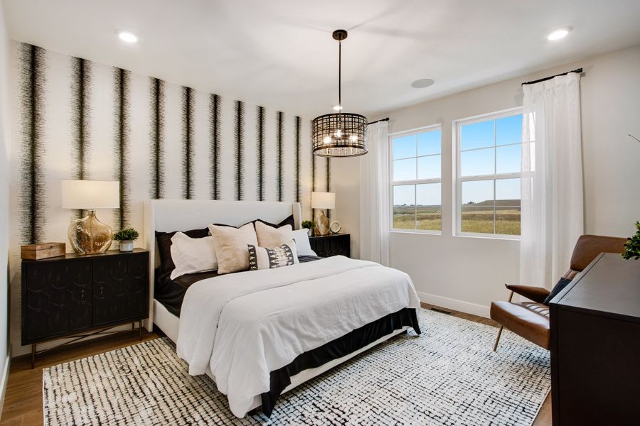 Furnished interior view inside a new home in Candelas Townhomes, Arvada (Image 16).