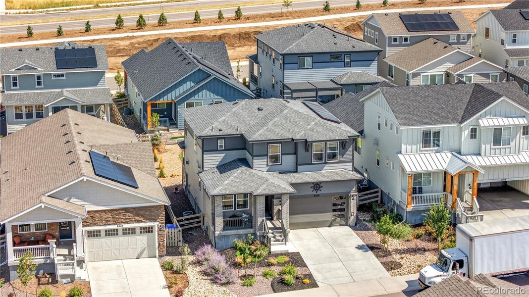 Front exterior of a new home in Ascent Village at Sterling Ranch - Single Family Homes, Littleton, CO, highlighting curb appeal (Image 23). Front exterior of a new home in Ascent Village at Sterling Ranch - Single Family Homes, Littleton, CO, highlighting curb appeal (Image 23).