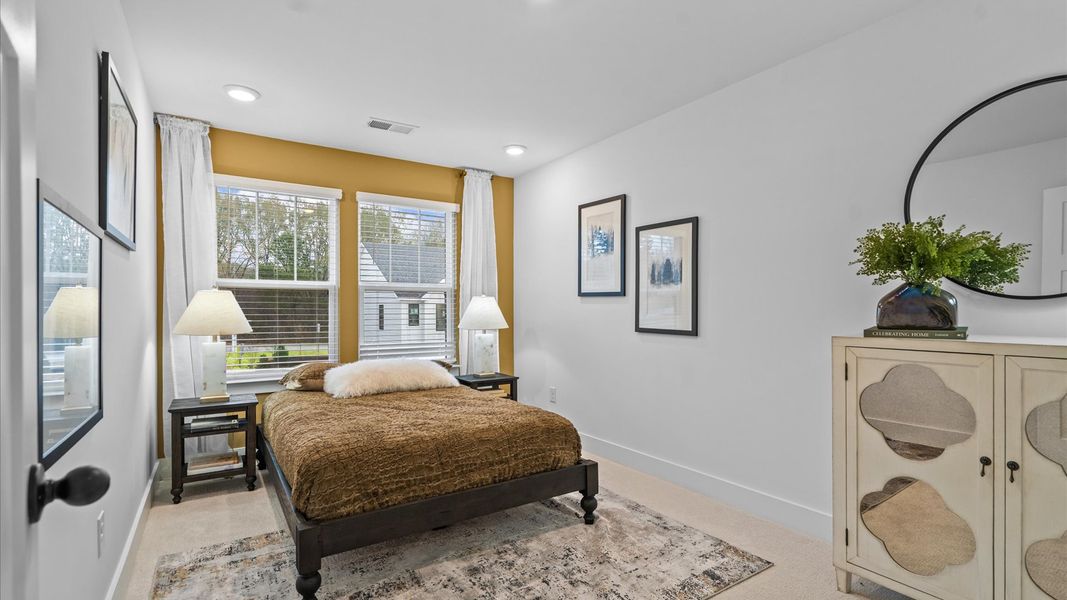 Representative furnished interior of a home built from the Corner Litchfield by DRB Homes in Gresham Station, Simpsonville (Image 15).