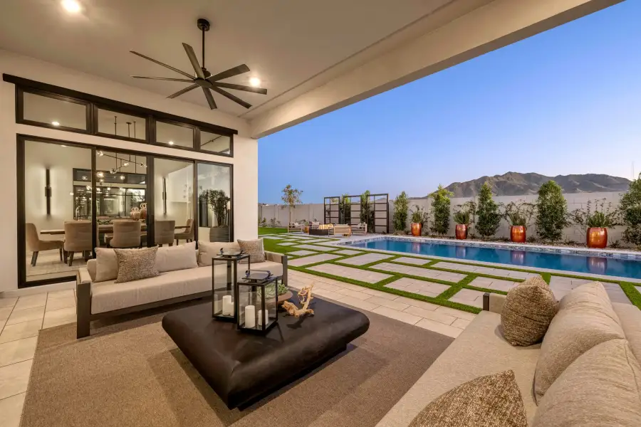 Exterior details and patio area of a home in Emberly, Gilbert (Image 21).