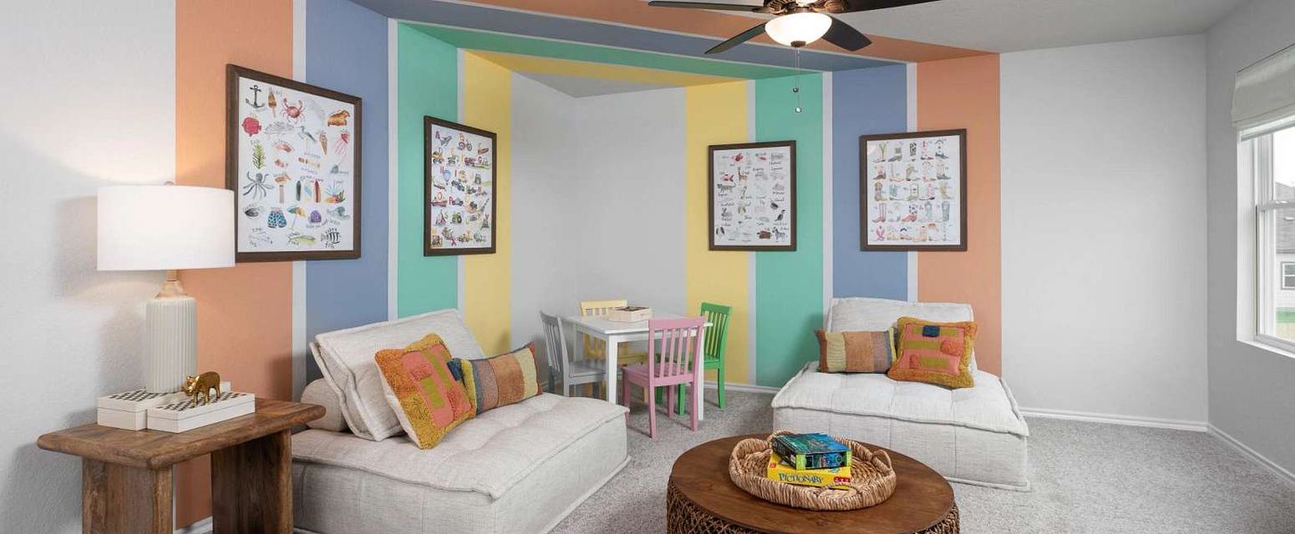 Representative furnished interior of a home built from the Jordan by Ashton Woods in Hennersby Hollow, San Antonio (Image 6).