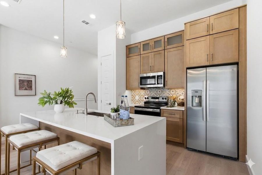 Furnished interior view inside a new home in , Dallas (Image 15).