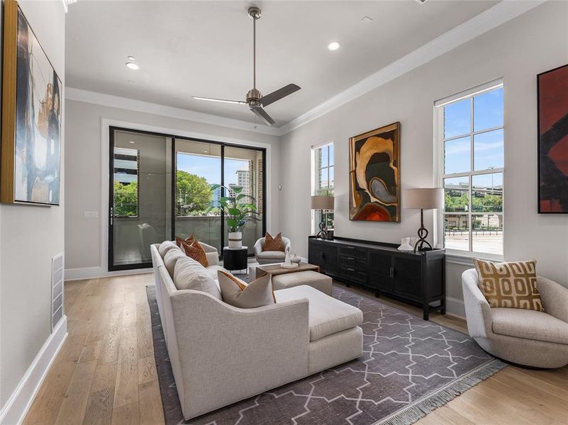 Furnished interior view inside a new home in , Irving (Image 18).