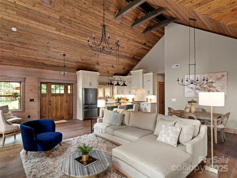 Furnished interior view inside a new home in , Maggie Valley (Image 6).