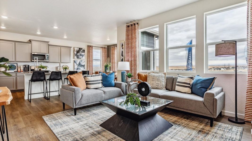 Furnished interior view inside a new home in The Ridge at Lorson Ranch, Colorado Springs (Image 5). Furnished interior view inside a new home in The Ridge at Lorson Ranch, Colorado Springs (Image 5).