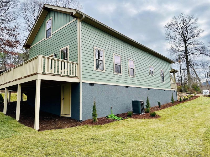 Exterior details and patio area of a home in , Black Mountain (Image 3).