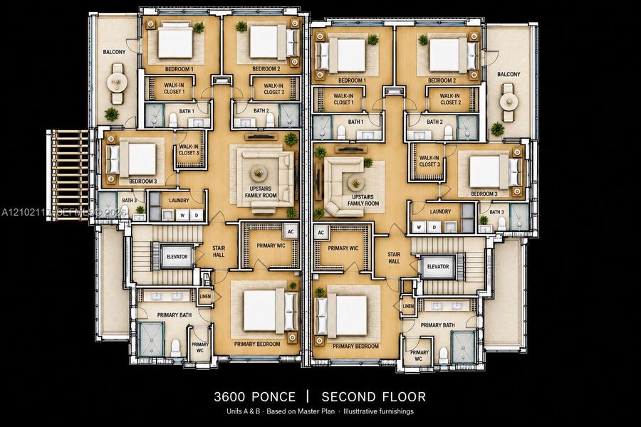 2D floor plan layout of this home in , Coral Gables, FL (Image 5).