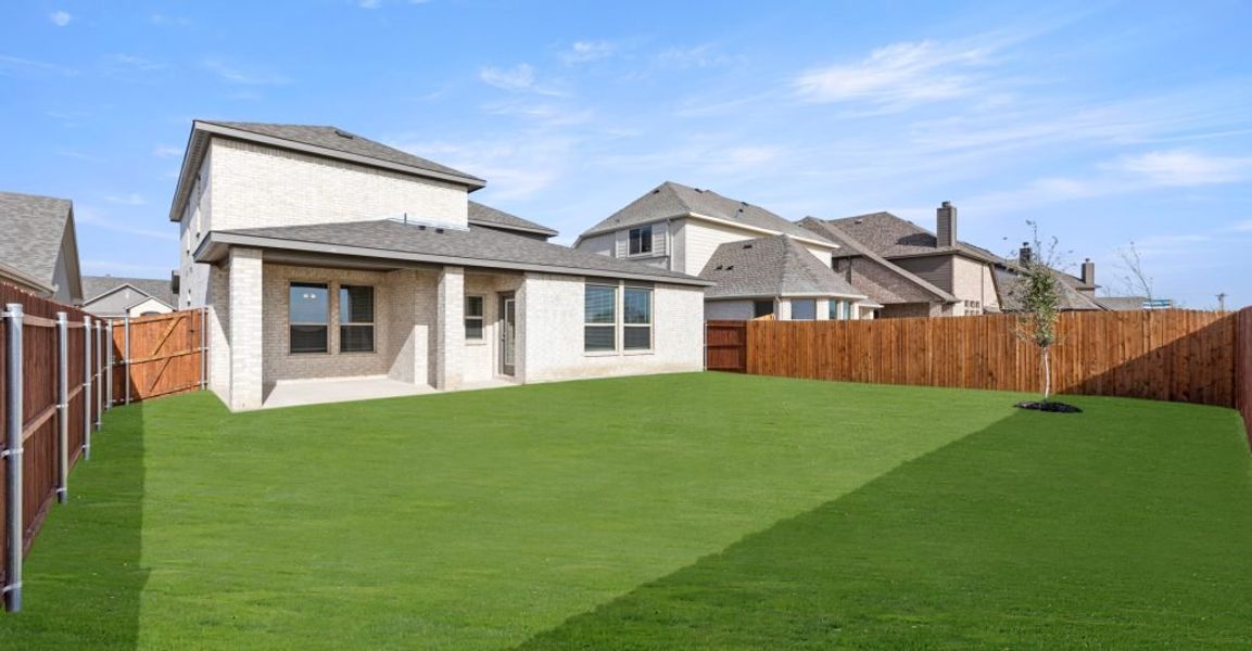 Representative exterior photo of a completed home built from the Raleigh by Impression Homes in Northspur, Terrell, TX (Image 8).