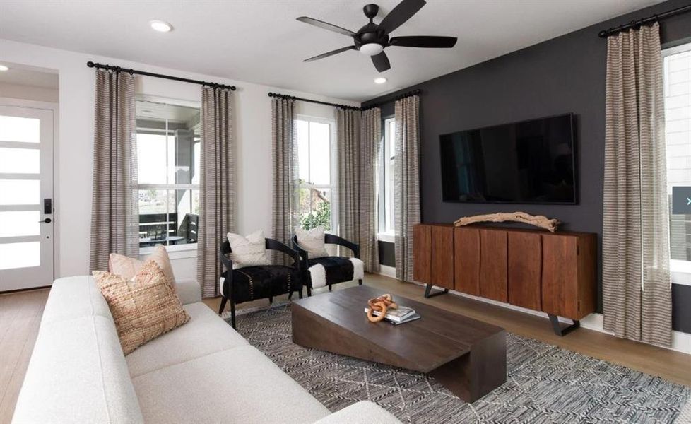 Furnished interior view inside a new home in Terrace Collection at Harvest, Argyle (Image 13). Furnished interior view inside a new home in Terrace Collection at Harvest, Argyle (Image 13).