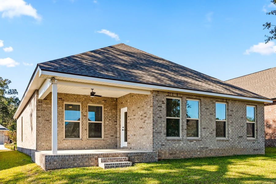 Exterior details and patio area of a home in Sentinel Ridge, Pace (Image 3).