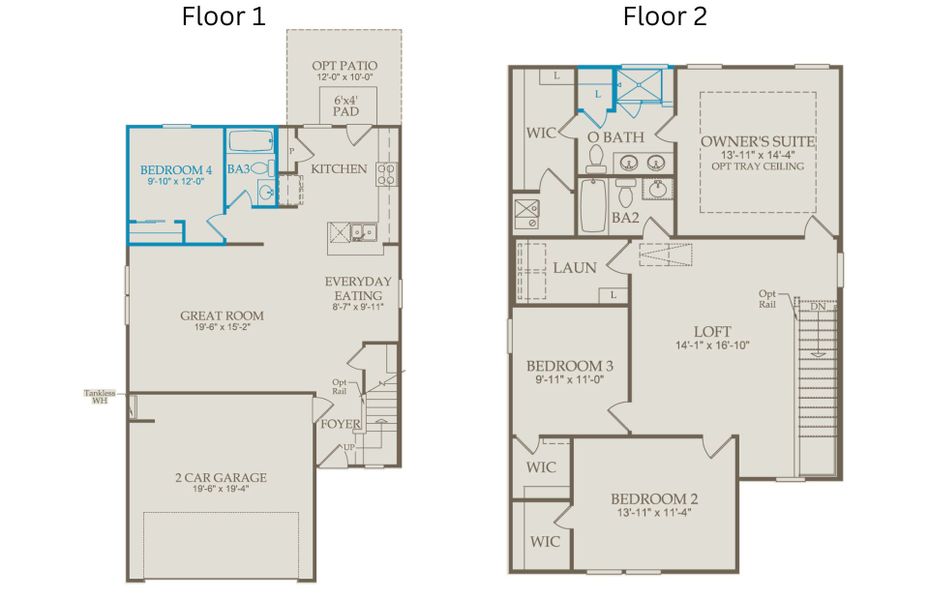 2D floor plan layout of this home in Solana, Durham, NC (Image 3). 2D floor plan layout of this home in Solana, Durham, NC (Image 3).