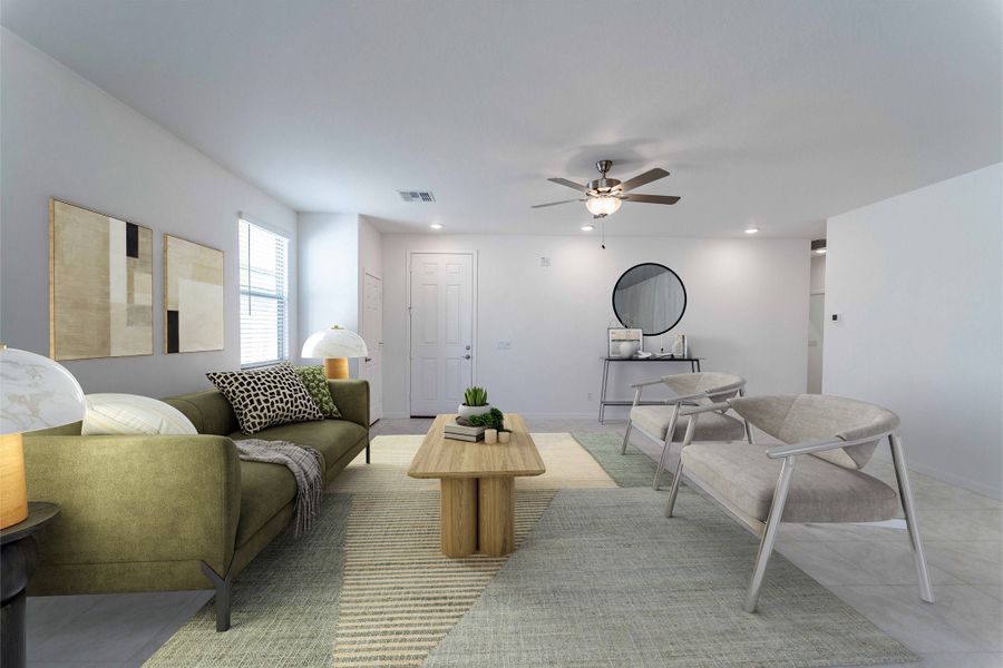 Furnished interior view inside a new home in Rancho Santa Rosa, Maricopa (Image 5).