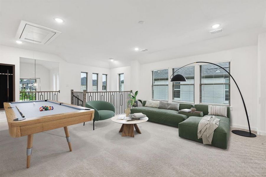 Game Room in the Picasso II home plan by Trophy Signature Homes – REPRESENTATIVE PHOTO