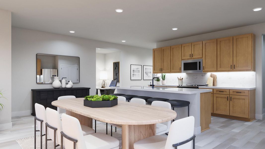 Representative furnished interior of a home built from the Nicholas by Risewell Homes in Sage Collection – Freedom at Anthem, Kyle (Image 9).