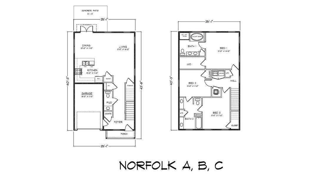 2D floor plan layout of this home in Sanctuary Beach, Panama City Beach, FL (Image 4).
