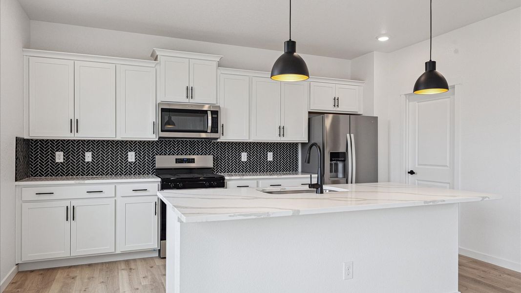 Furnished interior view inside a new home in Silver Peaks, Lochbuie (Image 6). Furnished interior view inside a new home in Silver Peaks, Lochbuie (Image 6).