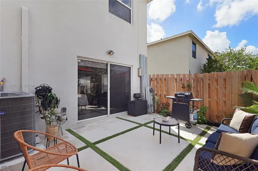 Exterior details and patio area of a home in Sebastian Isles, Florida City (Image 4). Exterior details and patio area of a home in Sebastian Isles, Florida City (Image 4).