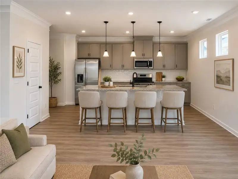 Furnished interior view inside a new home in , Cartersville (Image 4).