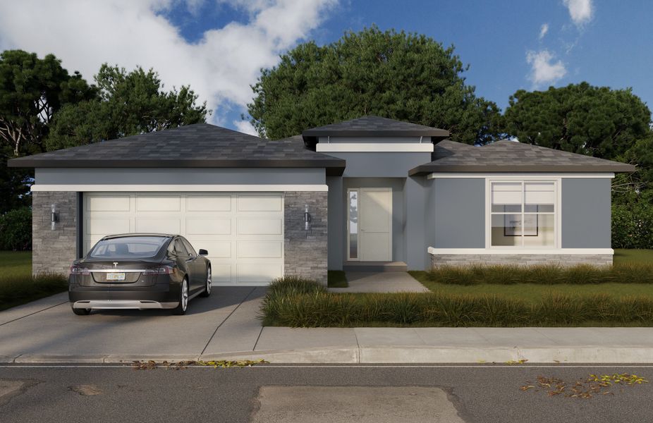 Representative exterior photo of a completed home built from the The Ibis by Estela Living in Palm Coast, Palm Coast, FL (Image 21).