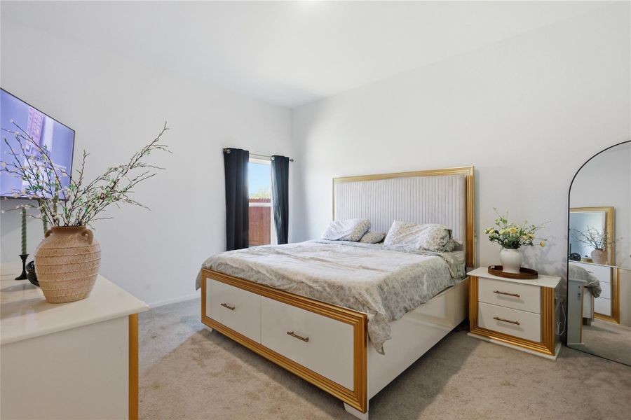 Spacious primary bedroom