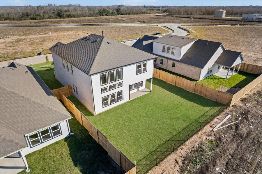 Exterior details and patio area of a home in , Manvel (Image 24).