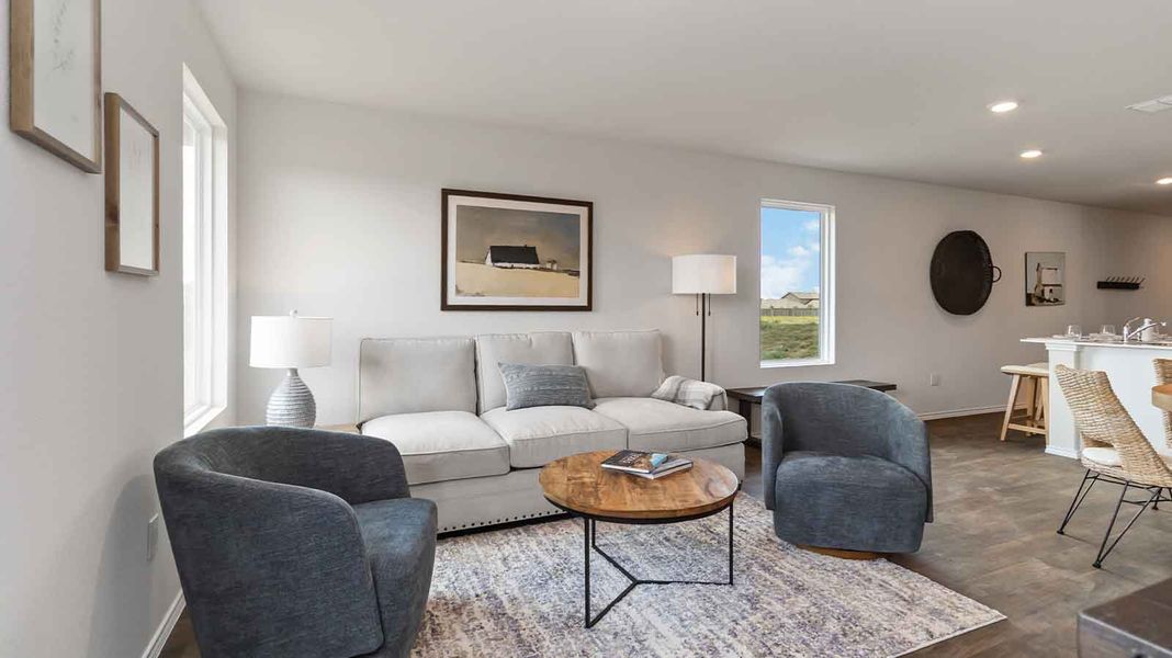 Representative furnished interior of a home built from the Atlanta by D.R. Horton in Watermark, Alvin (Image 8).