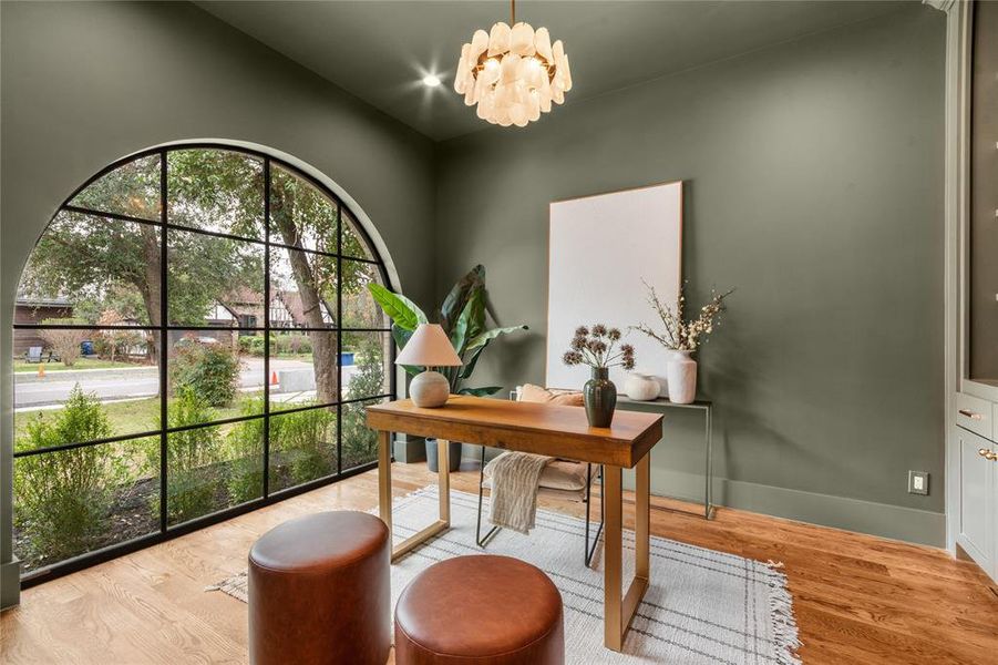 Furnished interior view inside a new home in , Dallas (Image 29).