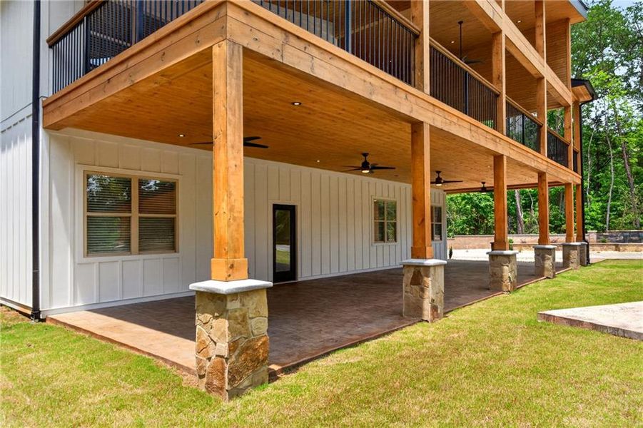 Exterior details and patio area of a home in , Dahlonega (Image 24).