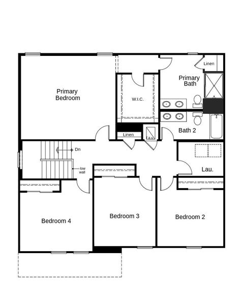 2D floor plan layout of this home in Cameron Preserve, Sanford, FL (Image 3).