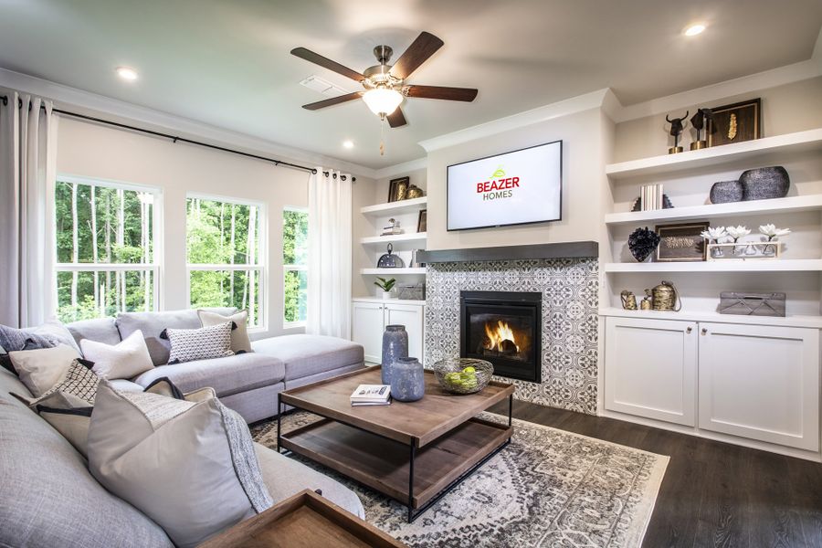 Representative furnished interior of a home built from the Jasper II by Beazer Homes in Cambridge at Steels Bridge, Canton (Image 9).