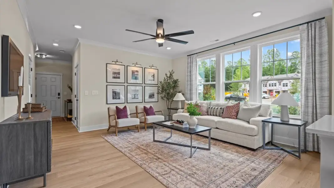 Furnished interior view inside a new home in North First Street Townes, Mebane (Image 6).