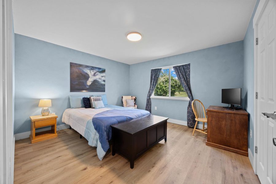 Secondary bedroom with large closet.