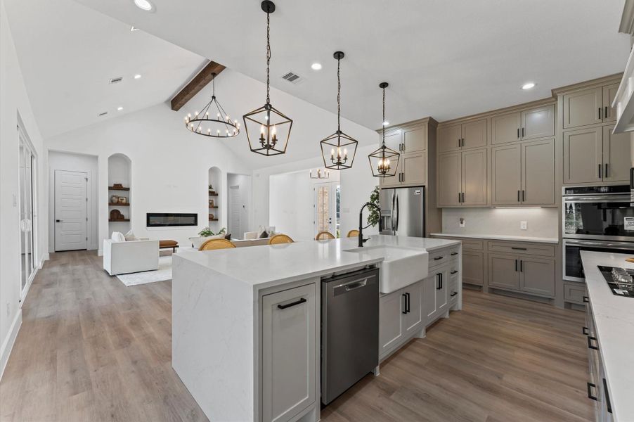 Furnished interior view inside a new home in , Conroe (Image 38).
