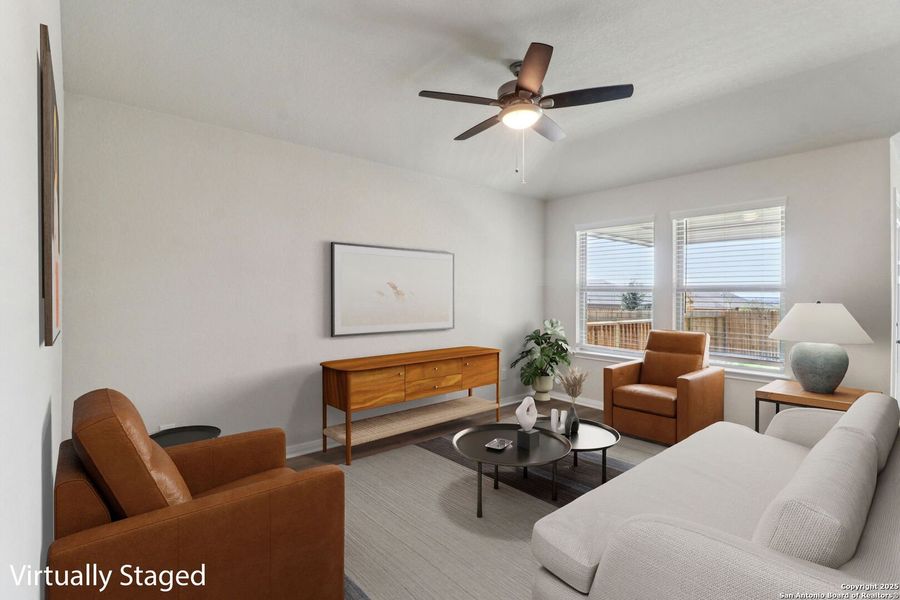 Furnished interior view inside a new home in Legendary Trails - Premier Series, Cibolo (Image 9). Furnished interior view inside a new home in Legendary Trails - Premier Series, Cibolo (Image 9).