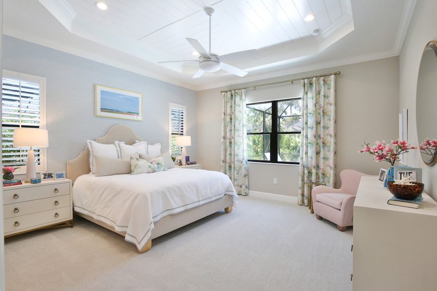 Furnished interior view inside a new home in Boca Royale Golf & Country Club at Wellen Park, Englewood (Image 18).