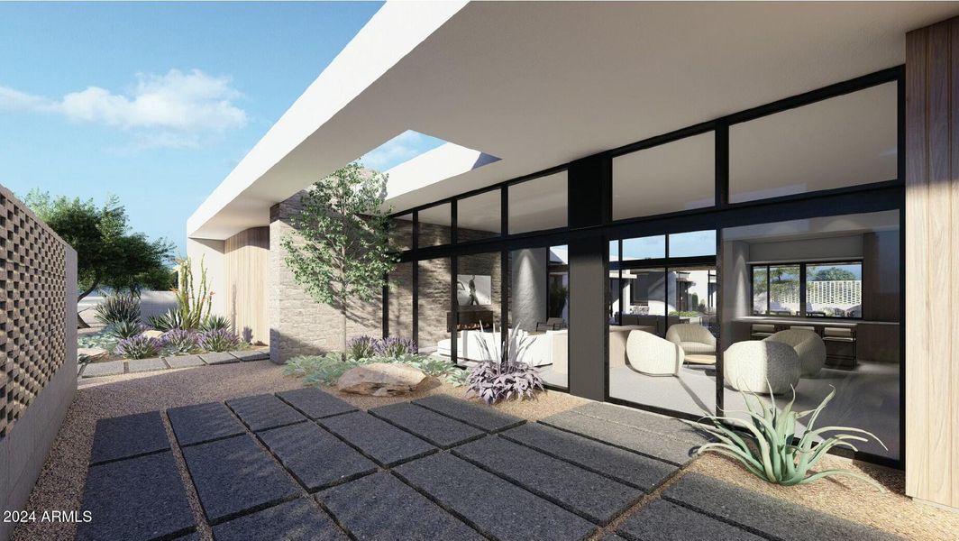 front courtyard render