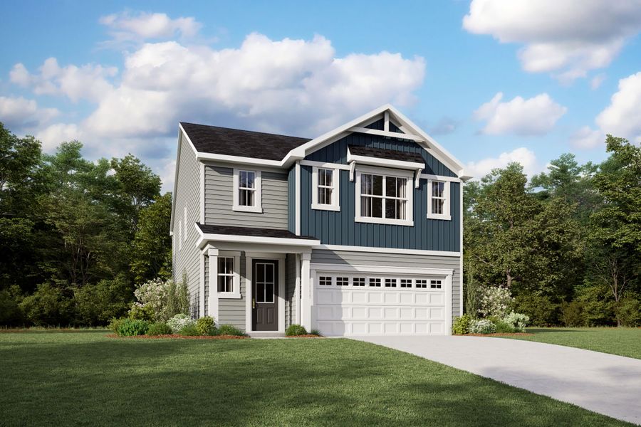 Representative exterior photo of a completed home built from the Palmer by Mattamy Homes in Magnolia Park, Garner, NC (Image 2). Representative exterior photo of a completed home built from the Palmer by Mattamy Homes in Magnolia Park, Garner, NC (Image 2).