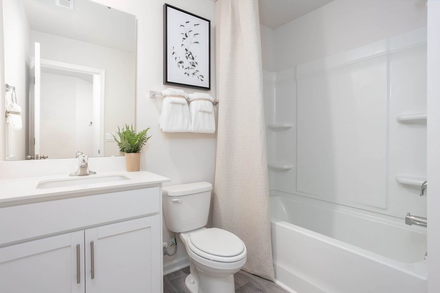 Representative furnished interior of a home built from the Newton by D.R. Horton in The Townes at Riley's Meadow, Haw River (Image 13). Representative furnished interior of a home built from the Newton by D.R. Horton in The Townes at Riley's Meadow, Haw River (Image 13).