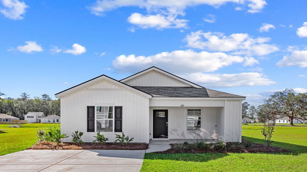 Representative exterior photo of a completed home built from the LEWIS by D.R. Horton in Longleaf Village, Rincon, GA (Image 20).