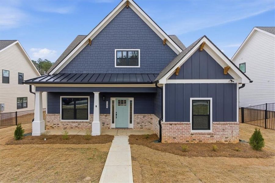 Front exterior of a new home in Ferguson Corners, Emerson, GA, highlighting curb appeal (Image 22).