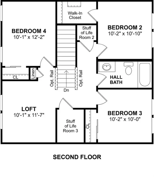 The Spanish Cedar floor plan by K. Hovnanian® Homes. 2nd Floor shown. *Prices, plans, dimensions, features, specifications, materials, and availability of homes or communities are subject to change without notice or obligation.